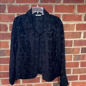Holiday Croft and Barrow brocade black Jacket